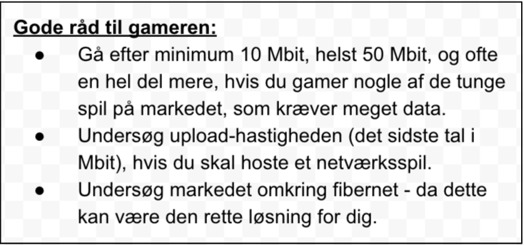 Internet til gamer