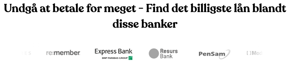 Indhent og sammenlign lånetilbud fra 15 banker via LendMe